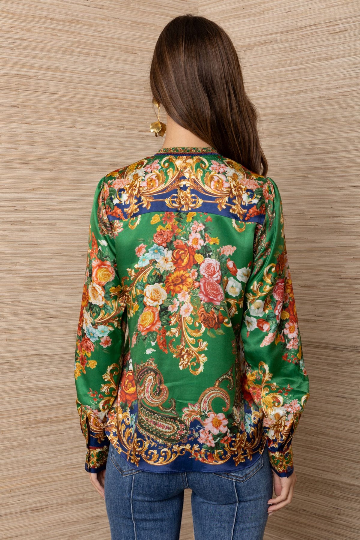 Silky Floral Top
