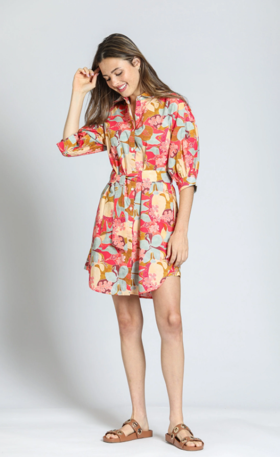 Puff Sleeve Shirt Dress