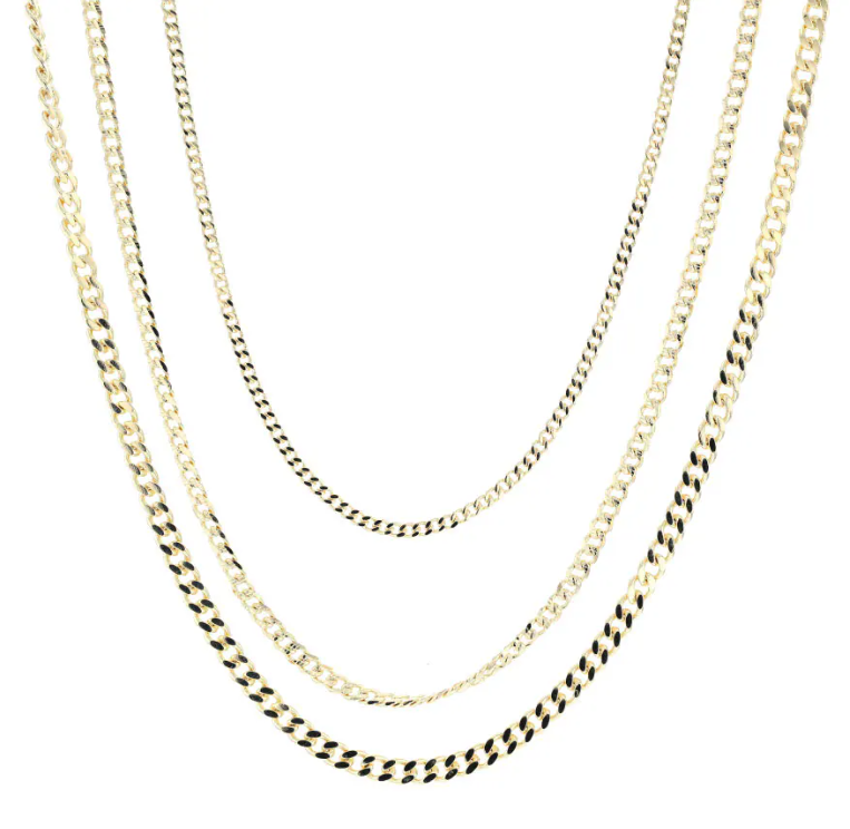 Layered Cuban Chain Necklace