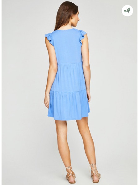Tiered Ruffle Sleeve Dress