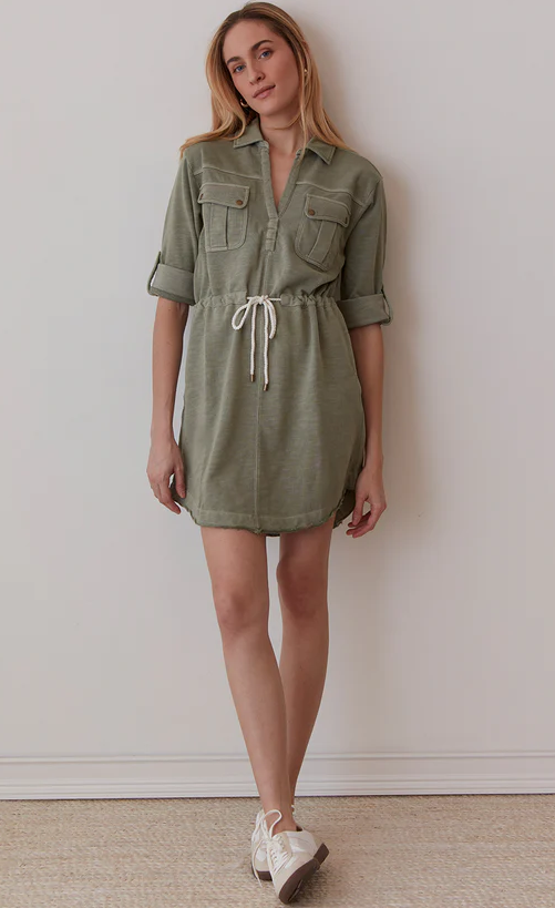 Roll Tab Utility Dress