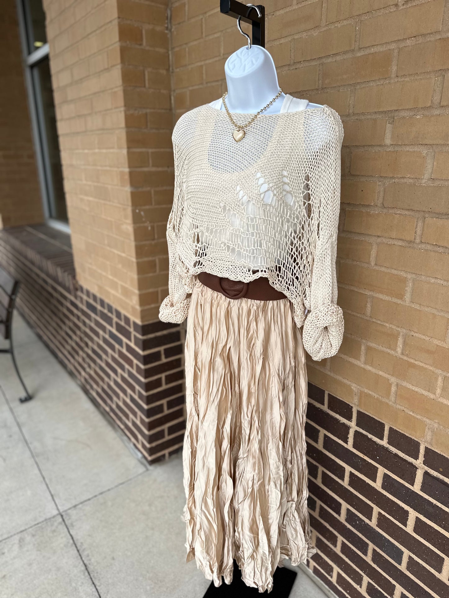 Midi Crinkle Skirt