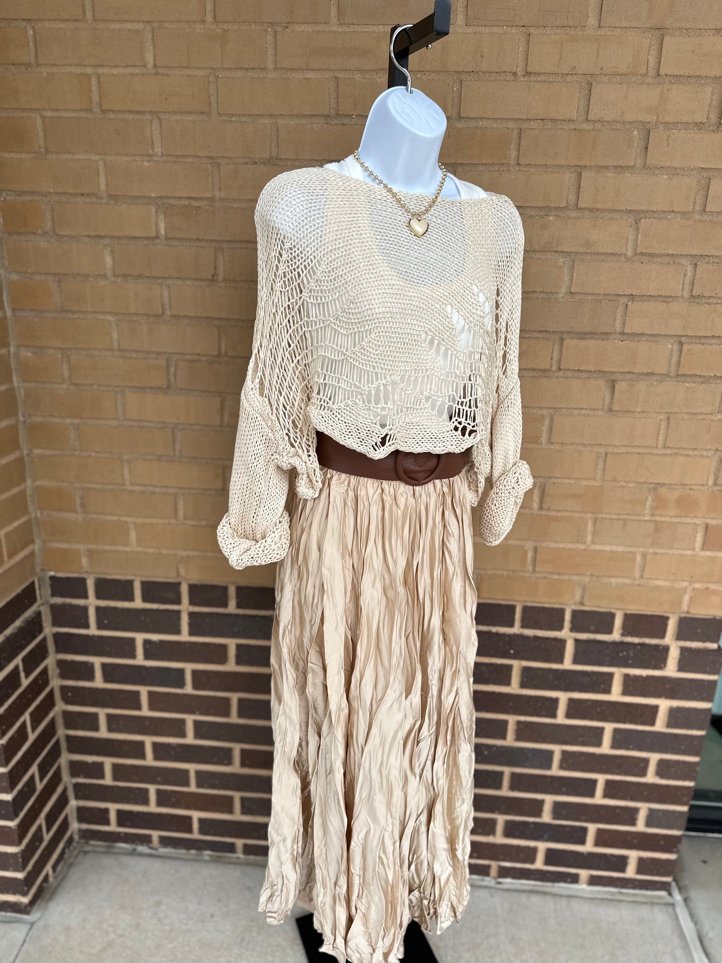Midi Crinkle Skirt