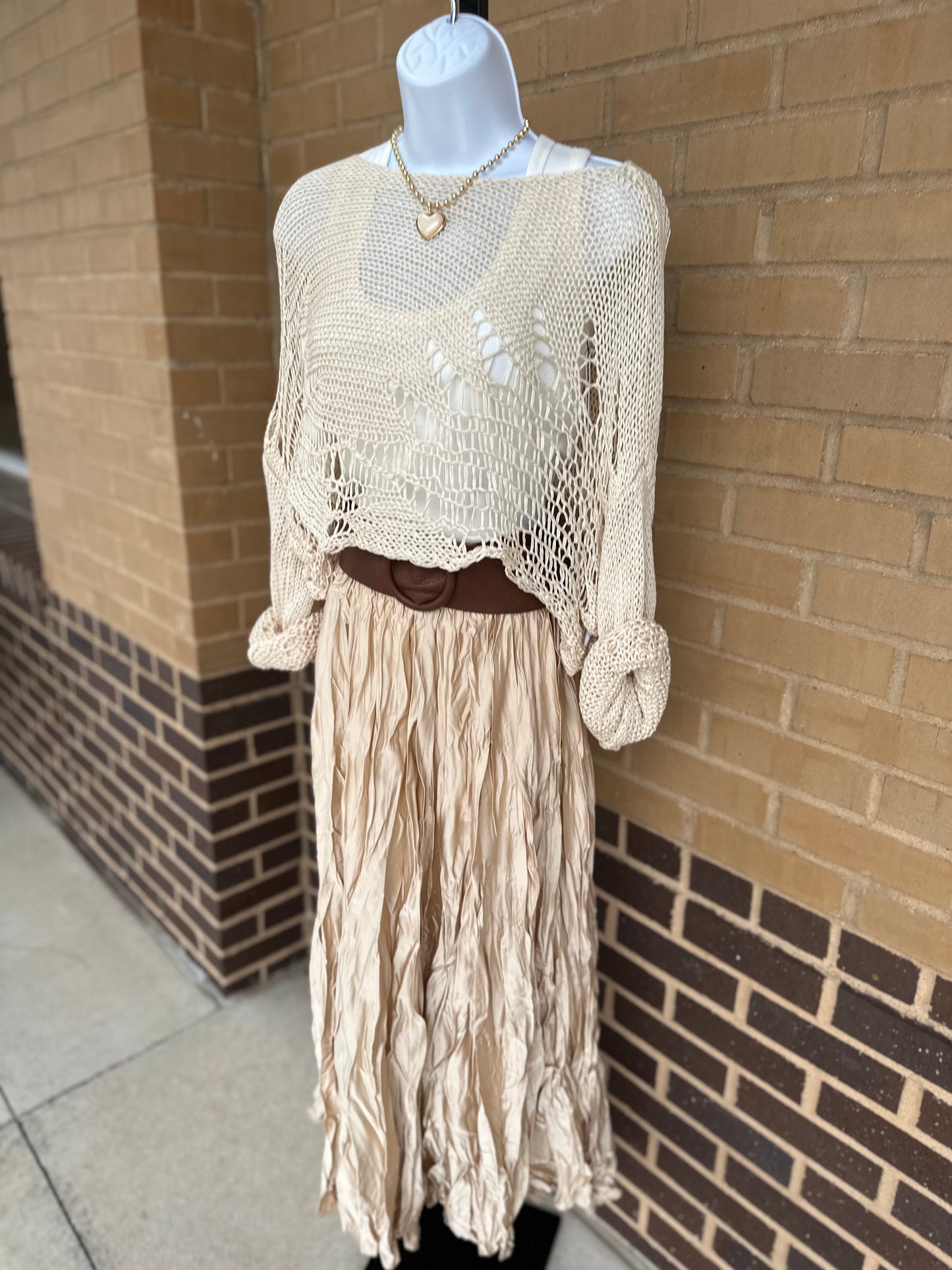 Midi Crinkle Skirt