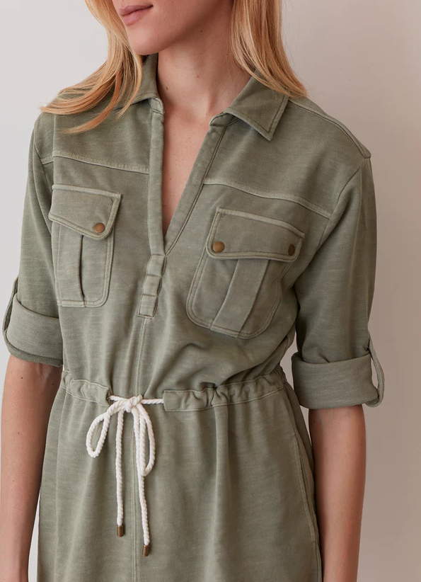 Roll Tab Utility Dress