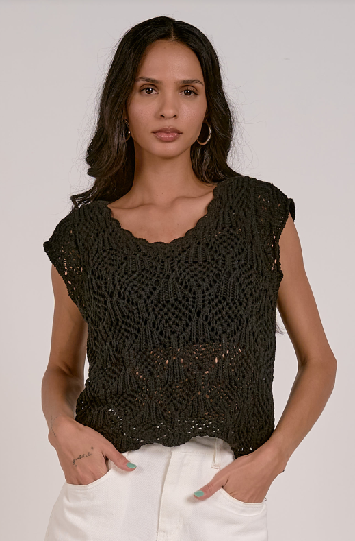Knit Scallop Hem Tank