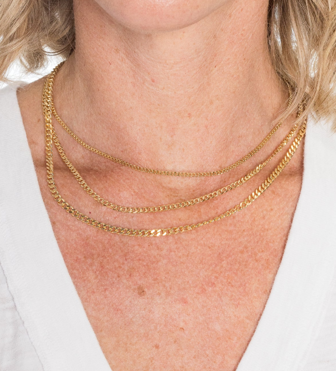 Layered Cuban Chain Necklace