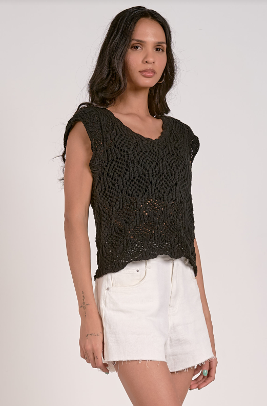Knit Scallop Hem Tank
