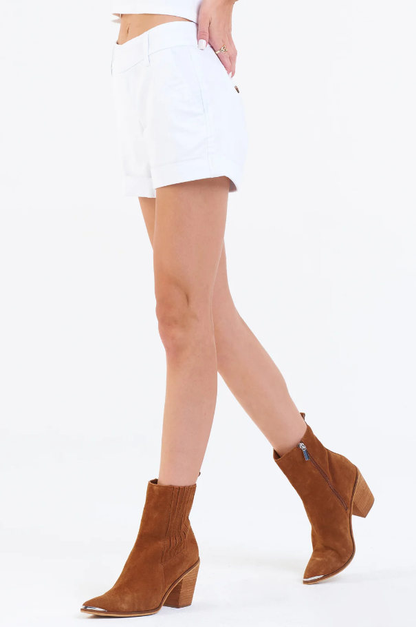 Cuffed Mid Rise Shorts