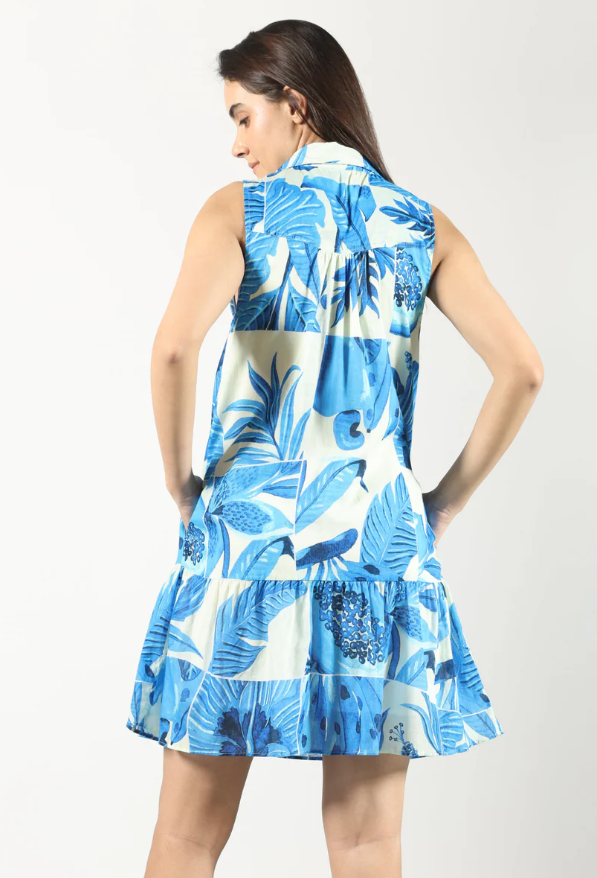 Collared Tropical Dress