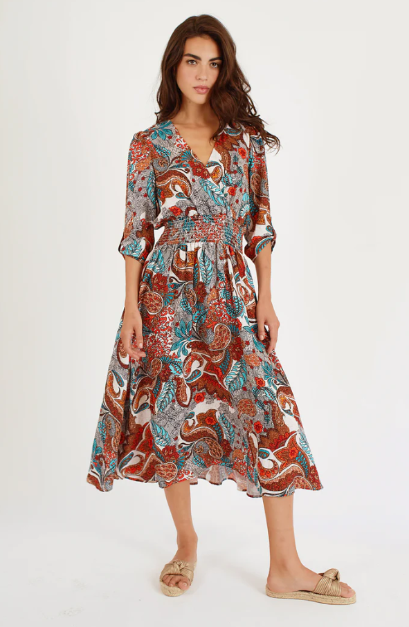 Smocked Paisley Dress