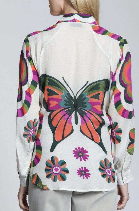 Half Placket Butterfly Top