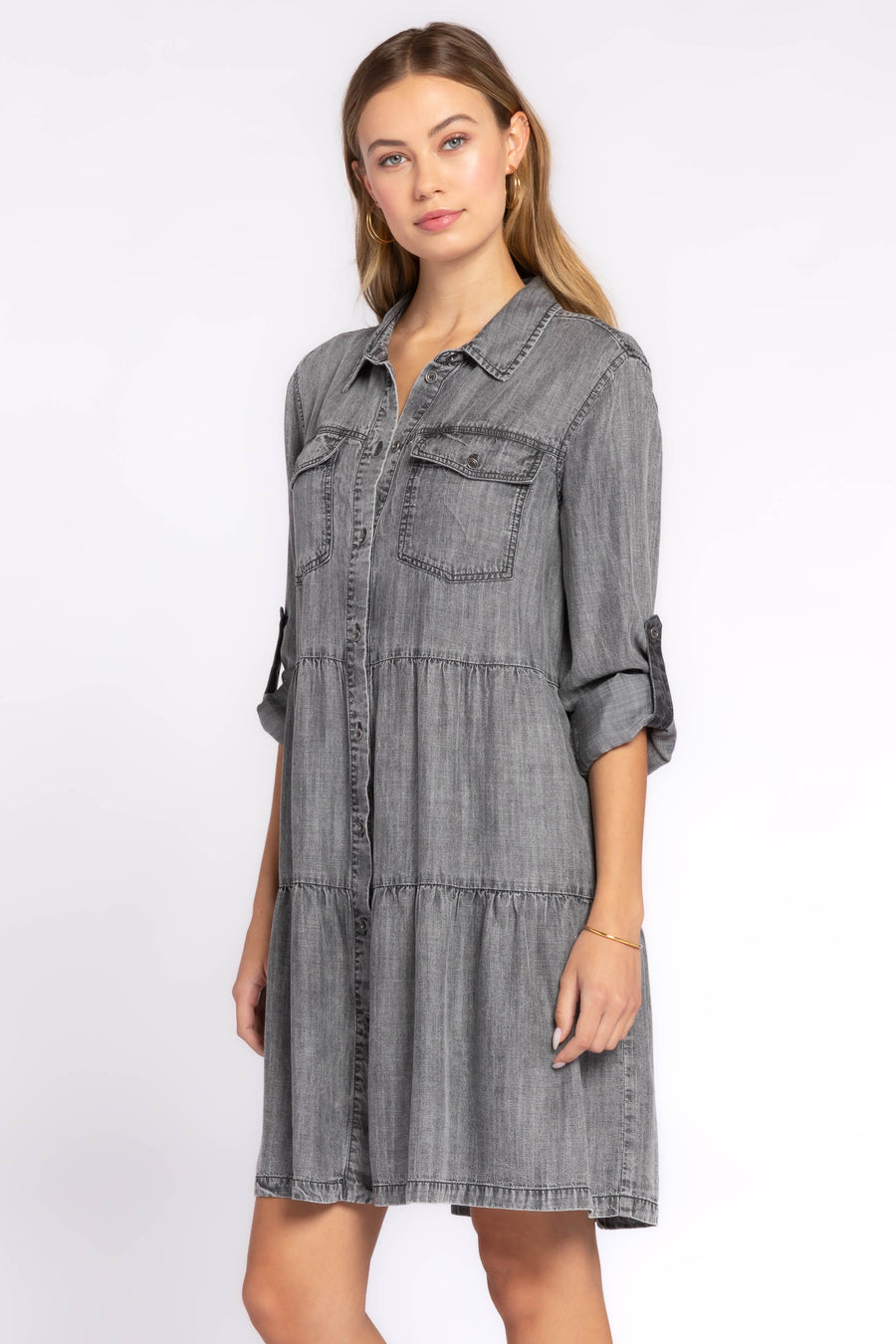 Tiered Tencel Dress