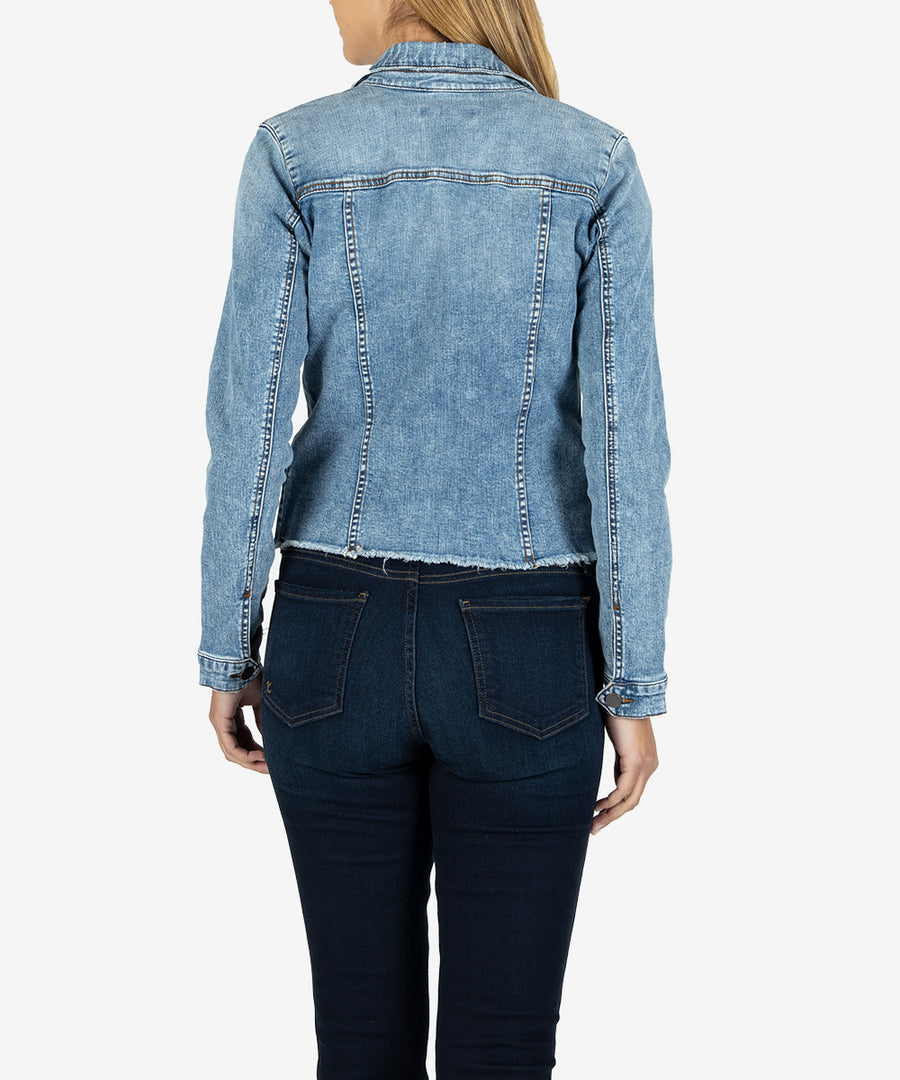Raw Hem Denim Jacket Tribeca Atx