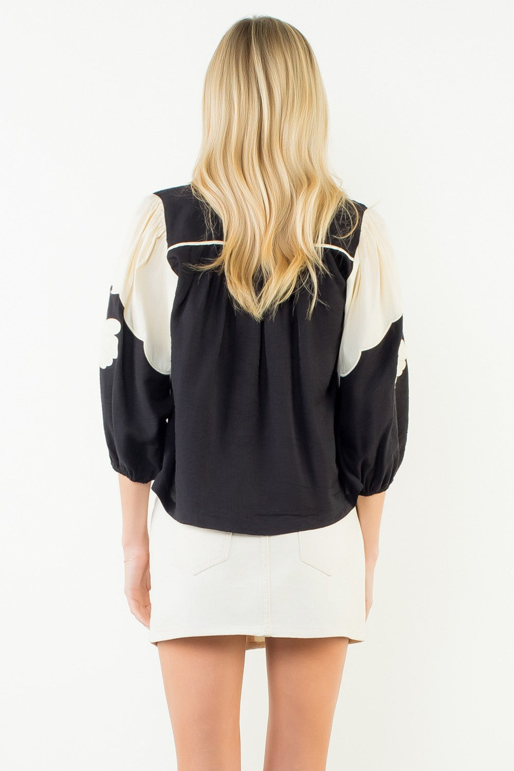 Embroidered Detail Top