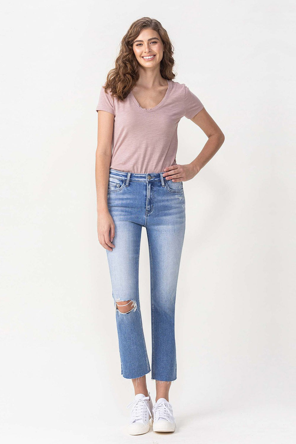 High Rise Slim Straight Jeans