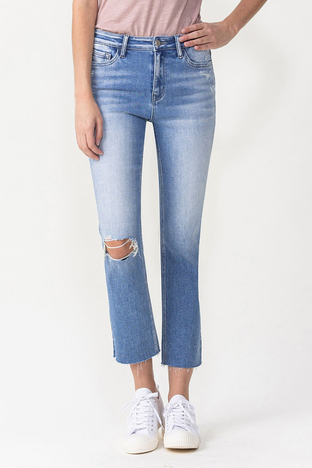 High Rise Slim Straight Jeans