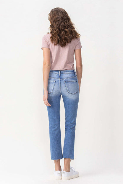 High Rise Slim Straight Jeans