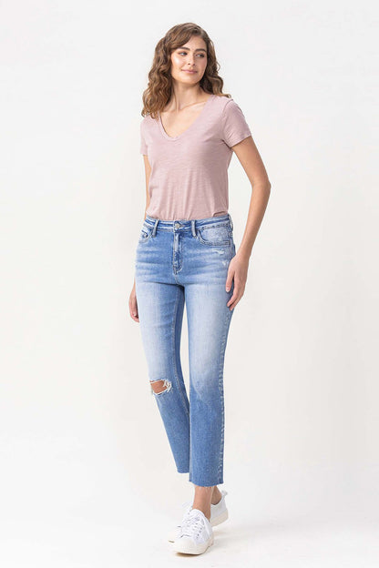 High Rise Slim Straight Jeans