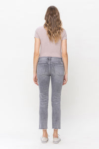 Mid-Rise Slim Straight Jeans