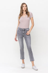 Mid-Rise Slim Straight Jeans