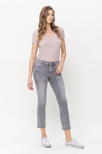 Mid-Rise Slim Straight Jeans