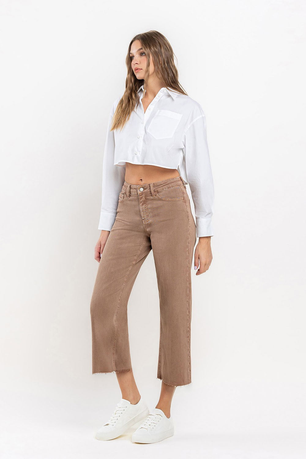 Cropped Wide Leg Jeans