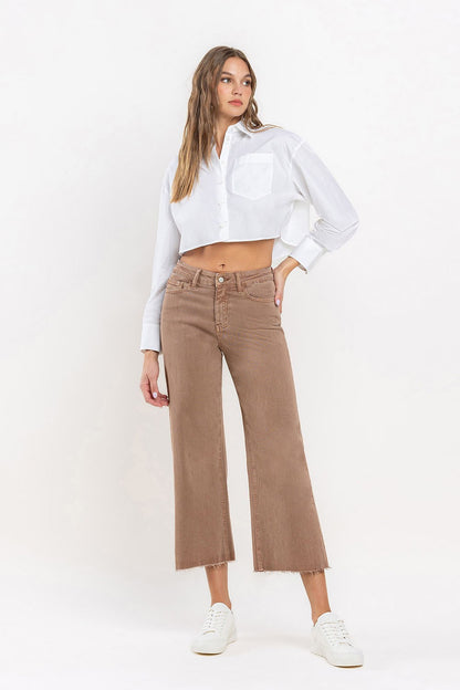 Cropped Wide Leg Jeans