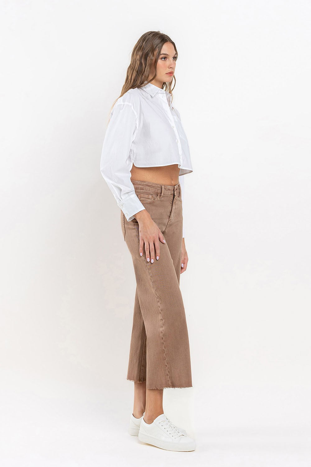 Cropped Wide Leg Jeans