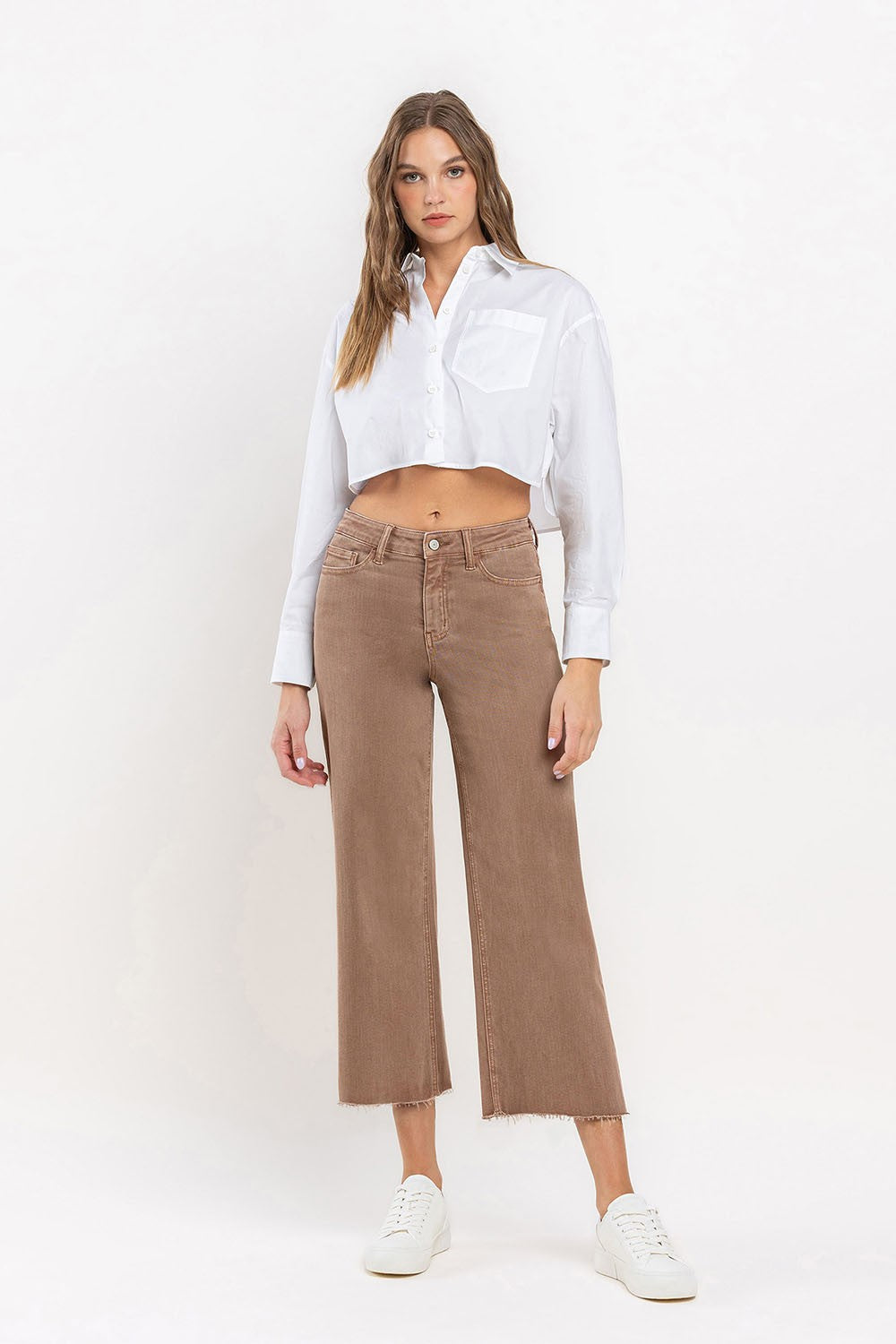 Cropped Wide Leg Jeans