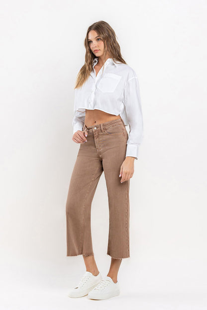 Cropped Wide Leg Jeans