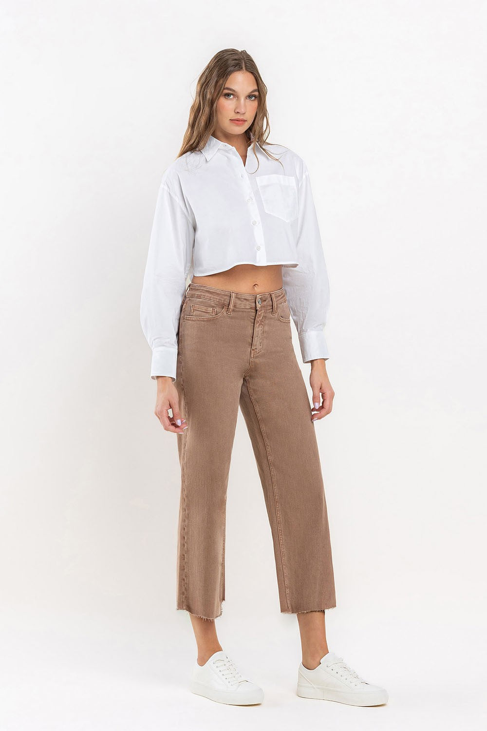 Cropped Wide Leg Jeans