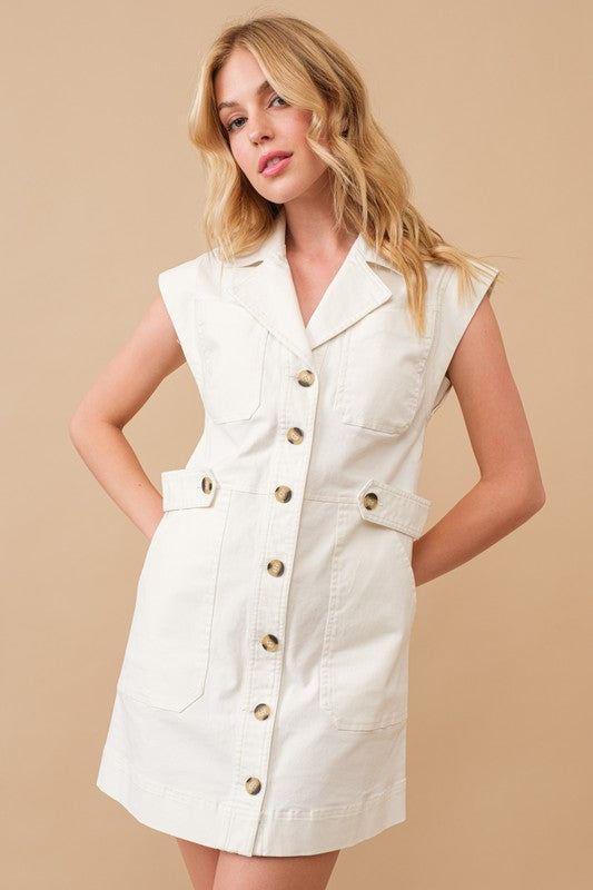 Twill Cargo Dress