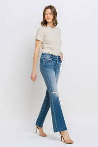 Mid Rise Cropped Bootcut Jeans