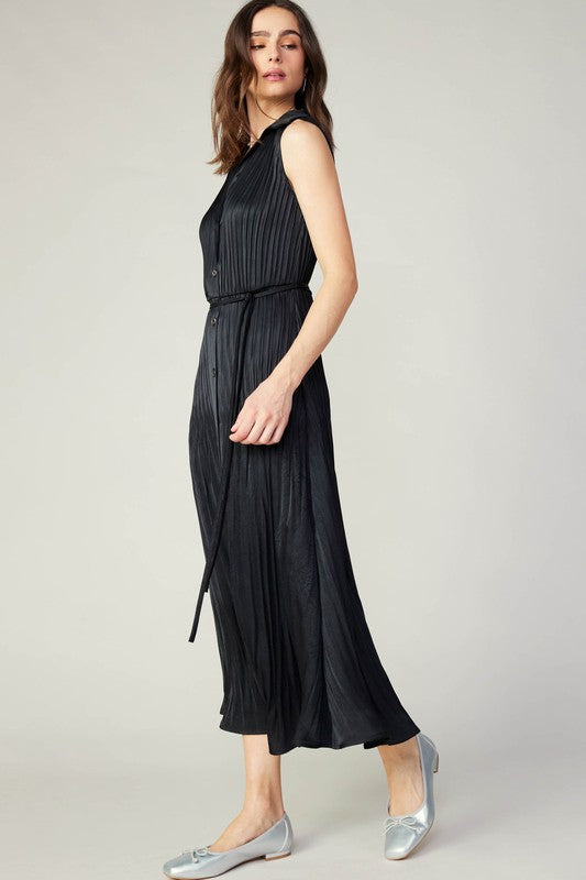 Pleated Shirt Dress