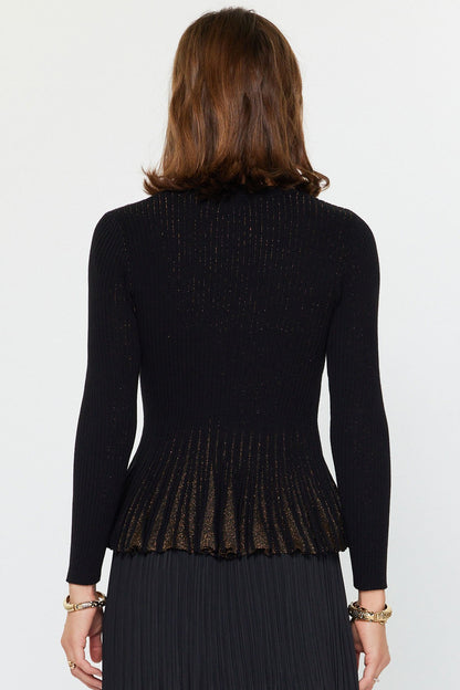 Ribbed Shimmer Sweater