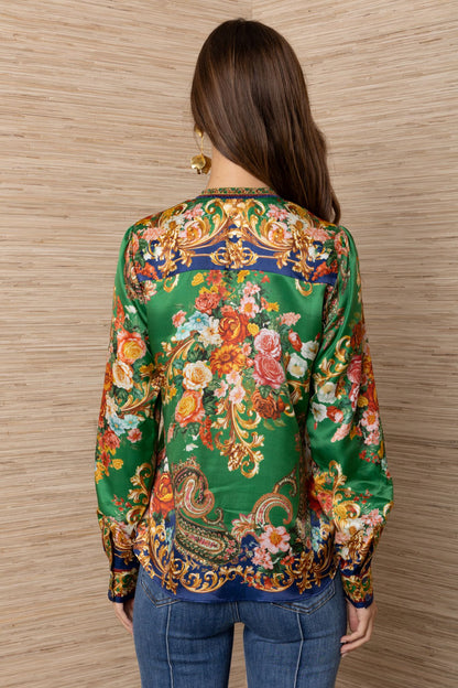 Silky Floral Top