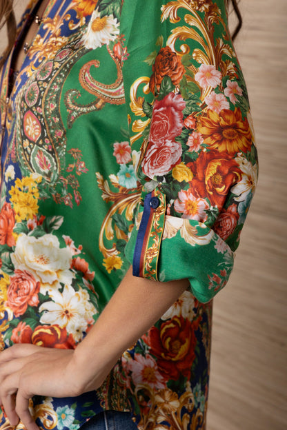 Silky Floral Top