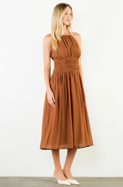 Smocked Midi Dress