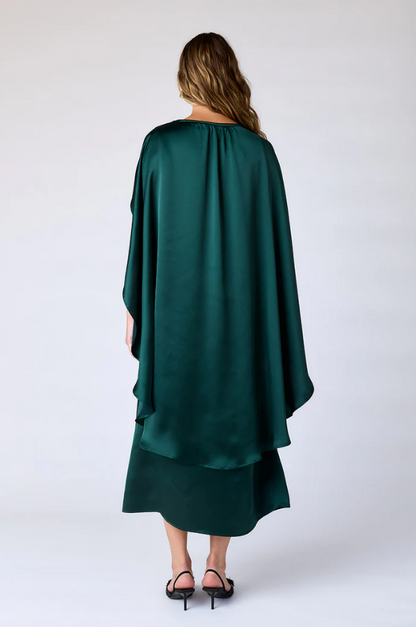 Satin Cape Dress