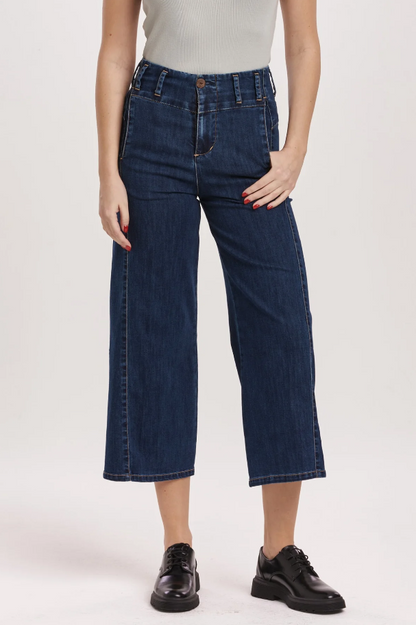 Cropped Wide Leg Jeans