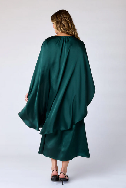Satin Cape Dress