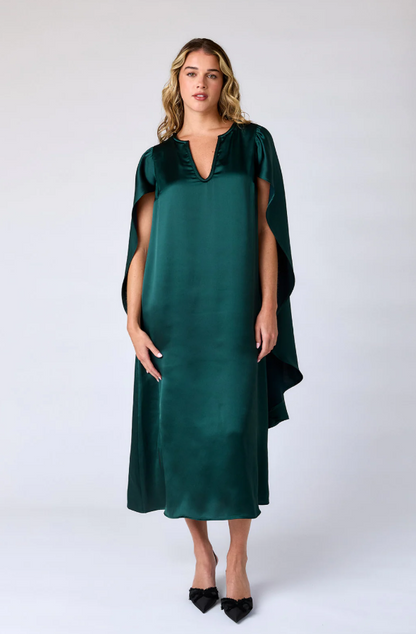 Satin Cape Dress
