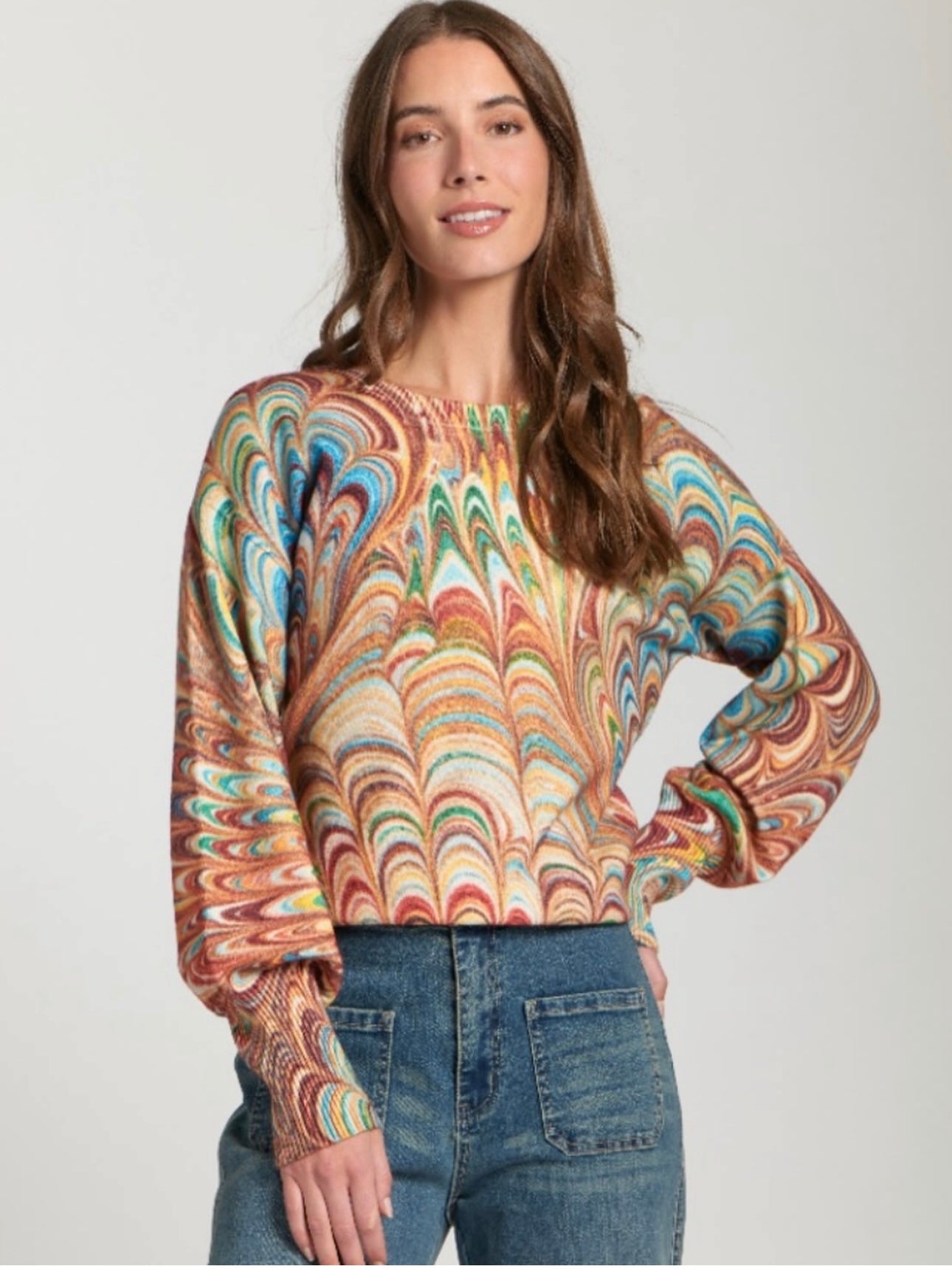 Marbled Luxe Knit Sweater