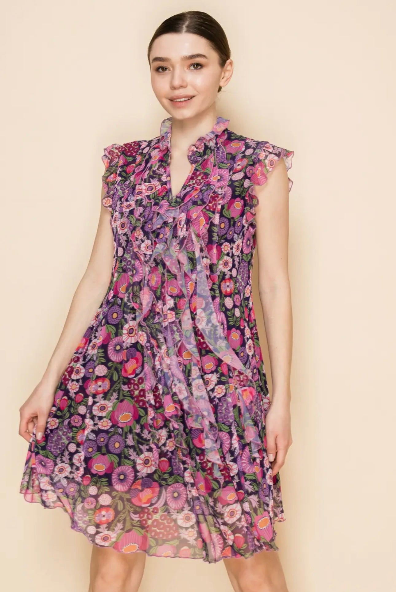 Floral Mesh Dress