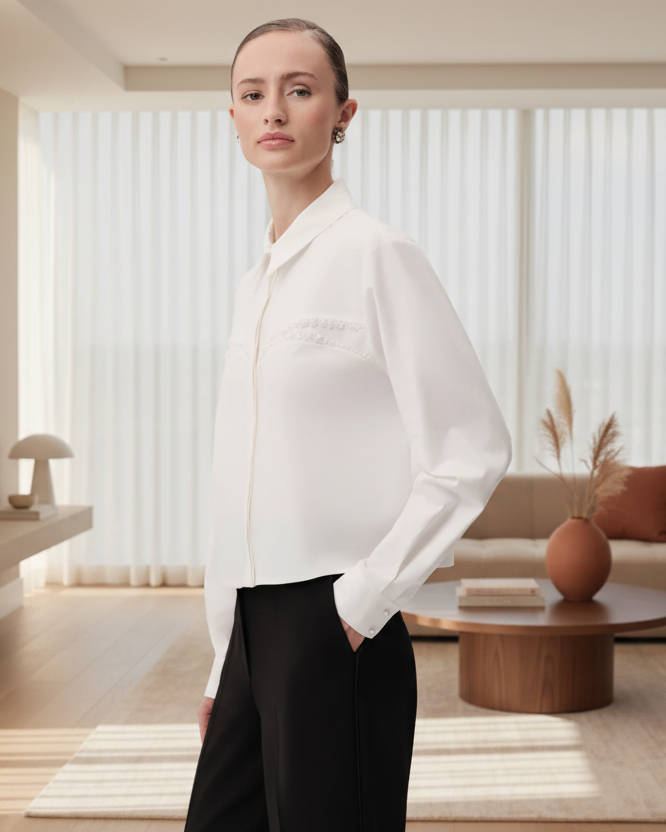 Bling Yoke Button Up