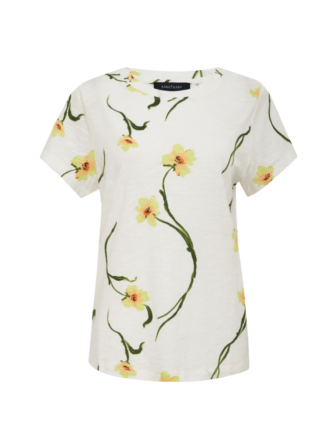 Floral Crew Neck Tee