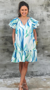 Watercolor Print Dress