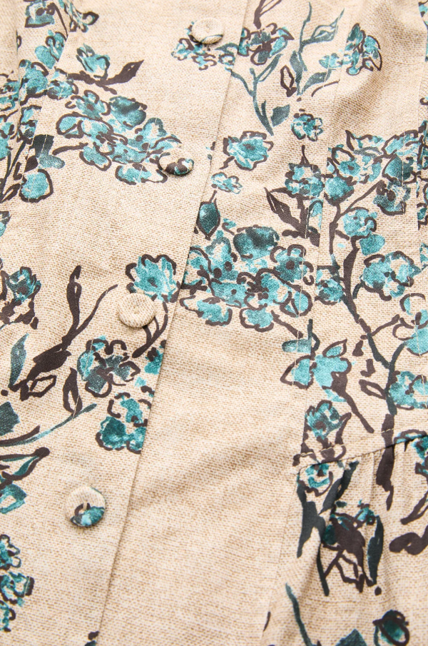 Pleated Floral Dress