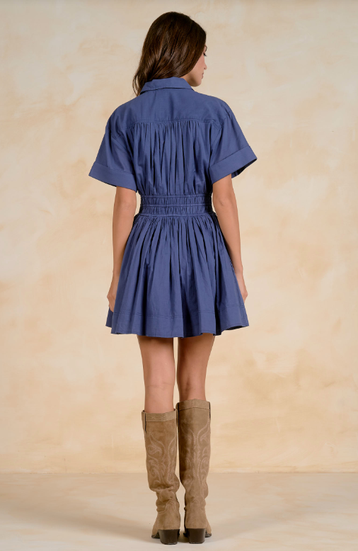 Short Sleeve Smocked Dress